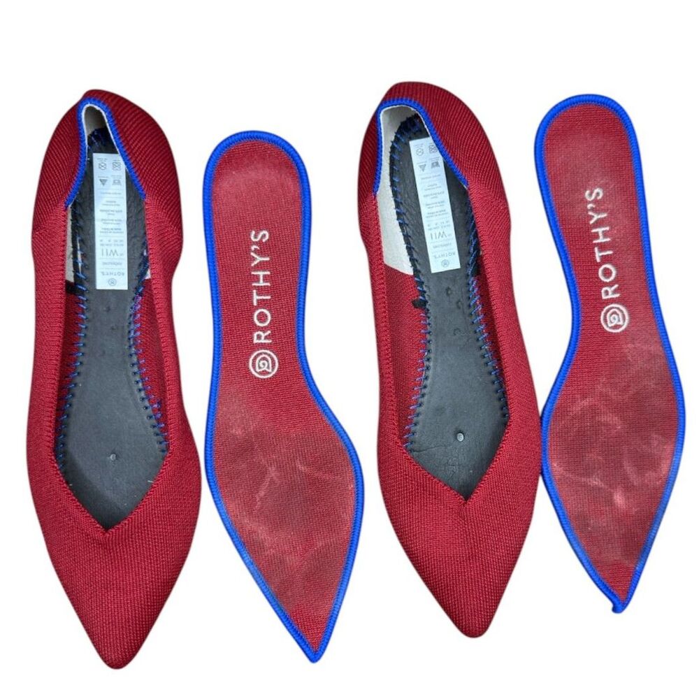 Rothy's The Point Flat in Chili Red Size: W11 - Picture 7 of 7